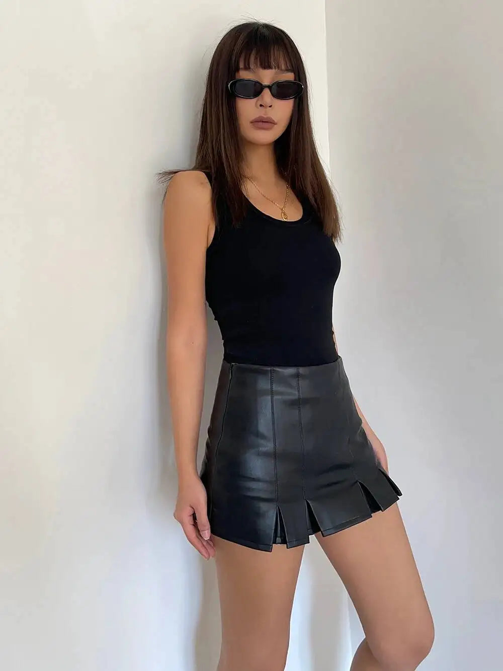 Women's Summer New Pure Desire Wind Spicy Girl Low Waist Pleated Skirt Design SenseSlim A-line Wrap Buttocks Mini Skirt 53J6