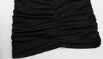 Ahagaga Sexy Patchwork Dresses For Women Short Sleeves Sheath Pleated Slim Fit Hollow Out Lace Basic Trend Streetwear Vestidos