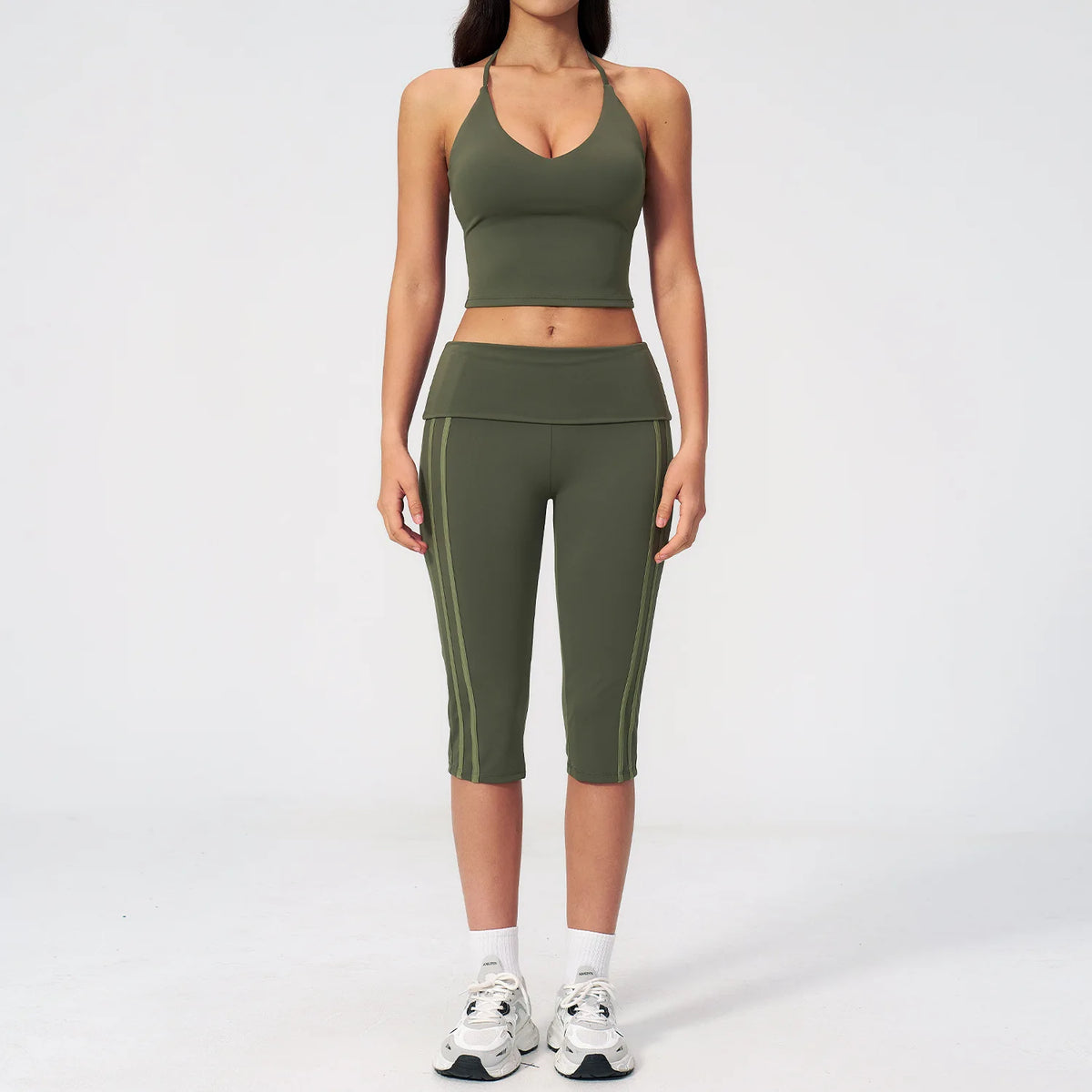 2 Pieces Women's Tracksuit Workout Clothes Yoga Set Sportswear High Waist Bell-bottoms Sexy Fitness Bta Sports Suit Gym Clothing