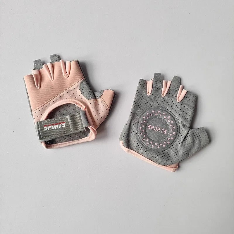Women's Anti-Slip Wear-Resistant Fitness Half Finger Gloves for Yoga Spinning Bike Sports Cycling - Sweat Absorbent Cocoon-Free