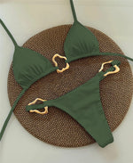 Sexy Halter Micro Bikini 2025 Women Swimsuit Solid Swimwear Thong Bikinis Set Brazilian Beach Wear Bathing Suit Biquini Female