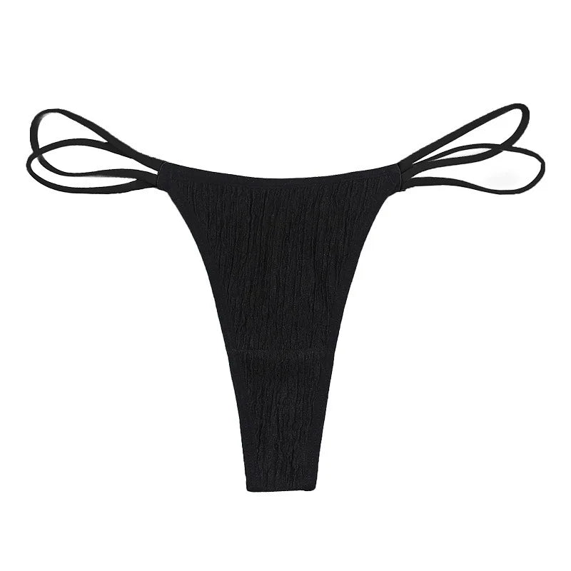 Low Waist Traceless Briefs Double Layered Thin Waistband Panties Comfortable Solid Color Sexy Cotton Sports Fitness Thong 2025