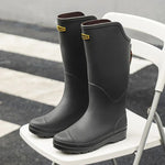 Women's Rain Boots Anti Slip Thick Soles Outdoor Long Tube Rain Boots Waterproof Fashion Wear-resistant Kitchen Women's Boots