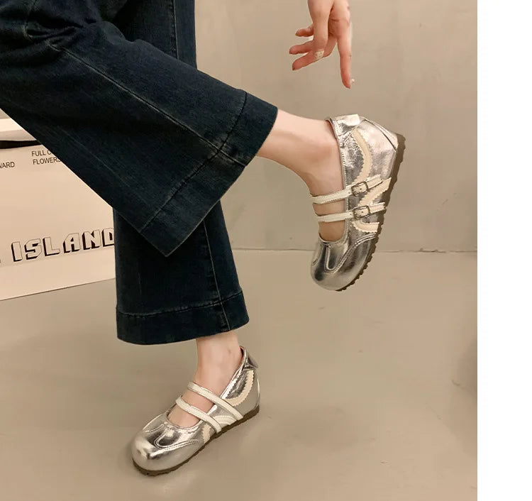 Women's Retro Elegant Shallow Mouth Casual Wedge Heel Mary Jane ShoesAutumn New Fashion Versatile Comfortable Single Shoes