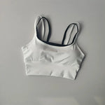 Women's yoga sports bra, shoulder straps with color blocking design, camisole yoga fitness bra