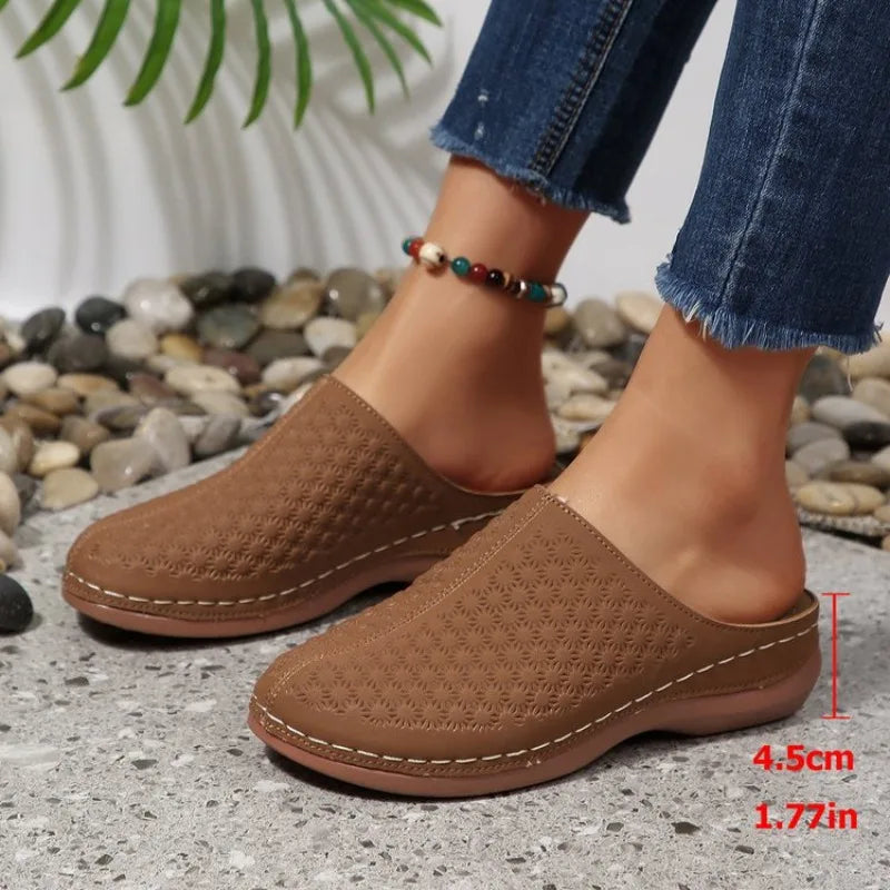 Women'S Summer Slippers Women Fashionable Comfortable Closed Toe Slippers Women Indoor Soft Thick Sole Casual House Slippers