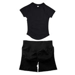 NCLAGEN Women Sportwear 2 Piece Set Short Sleeve Top And Shorts 4.5" Fitness Seamless Suit Yoga Gym Clothes Workout Sport Outfit