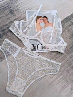 French Ultra Thin Lingerie Set Sexy Lace Polka Point Bra Set Women Hollow Breathable Brassiere Summer Underwear Intimates Suit
