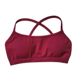 Sports Bra Women Padded Yoga Top Seamless Gym Bra Top Back Cross Workout Tank Top Push Up Fitness Crop Top Running Underwear