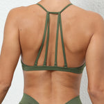 Women's Detachable Strap Yoga Bra Top Seamless Racerback Sweat-Wicking High Support for Yoga Running & Low Impact Workouts