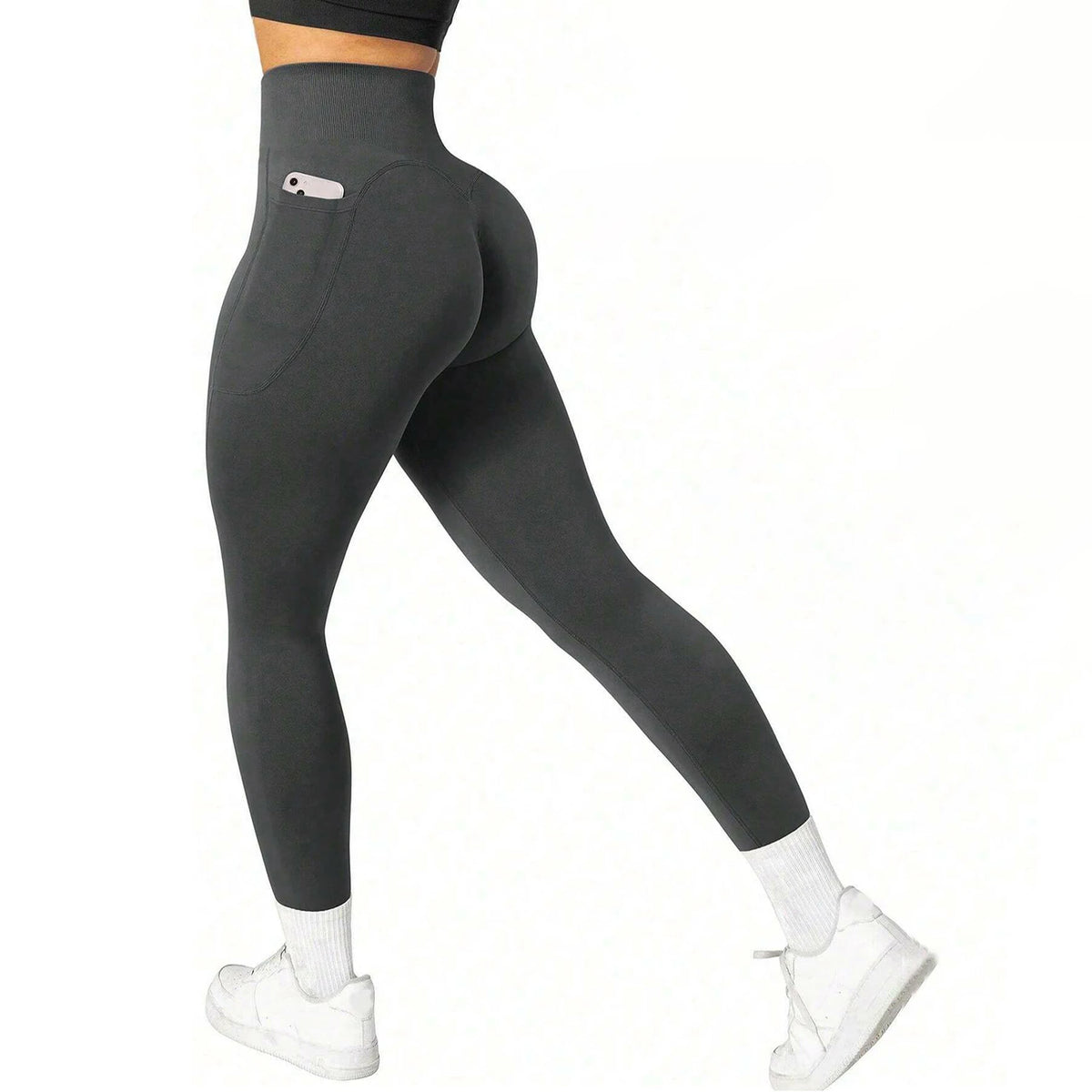 High Waist Tummy Control Yoga Pants with Pockets for Gym Workout - Breathable Stretchy Fitness Leggings