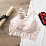 Lace Crop Top Women Seamless Underwear Padded Crop Tops Female Sexy Lingerie Fashion Women Tank Top Lace Camisole