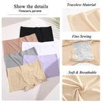 3Pcs Women's Seamless Panties Sports Boxer Underwear Female Solid Color Comfortable Briefs Cozy Lingerie Intimate Underpant S-XL