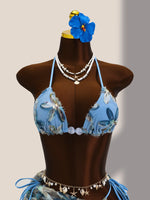 Sexy Pink Floral Embroidery Bikini Set 2026 Women Push Up Bra Triangle Swimsuit Holiday Bathing Suit Cover Up 3 Piece Swimwear