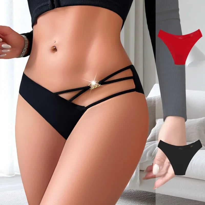 1pcs New Style Women's Panties Low Rise Elegant Female Underwear Breathable Comfortable Sexy Lingerie 2025 Hot Sale Lady Briefs