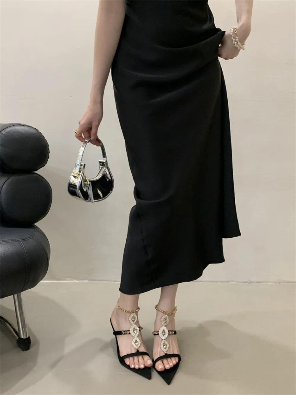 Sexy Pointed Toe Design High Heel French Mules Sandals Summer New Thin Heel Fashionable Sandals Dress Single Shoes Women 2026