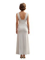 2026 Summer Women's Sleeveless Dress Deep V Neck Bodycon Long Tank Dress Party Evening Elegant Dresses for Date Daily