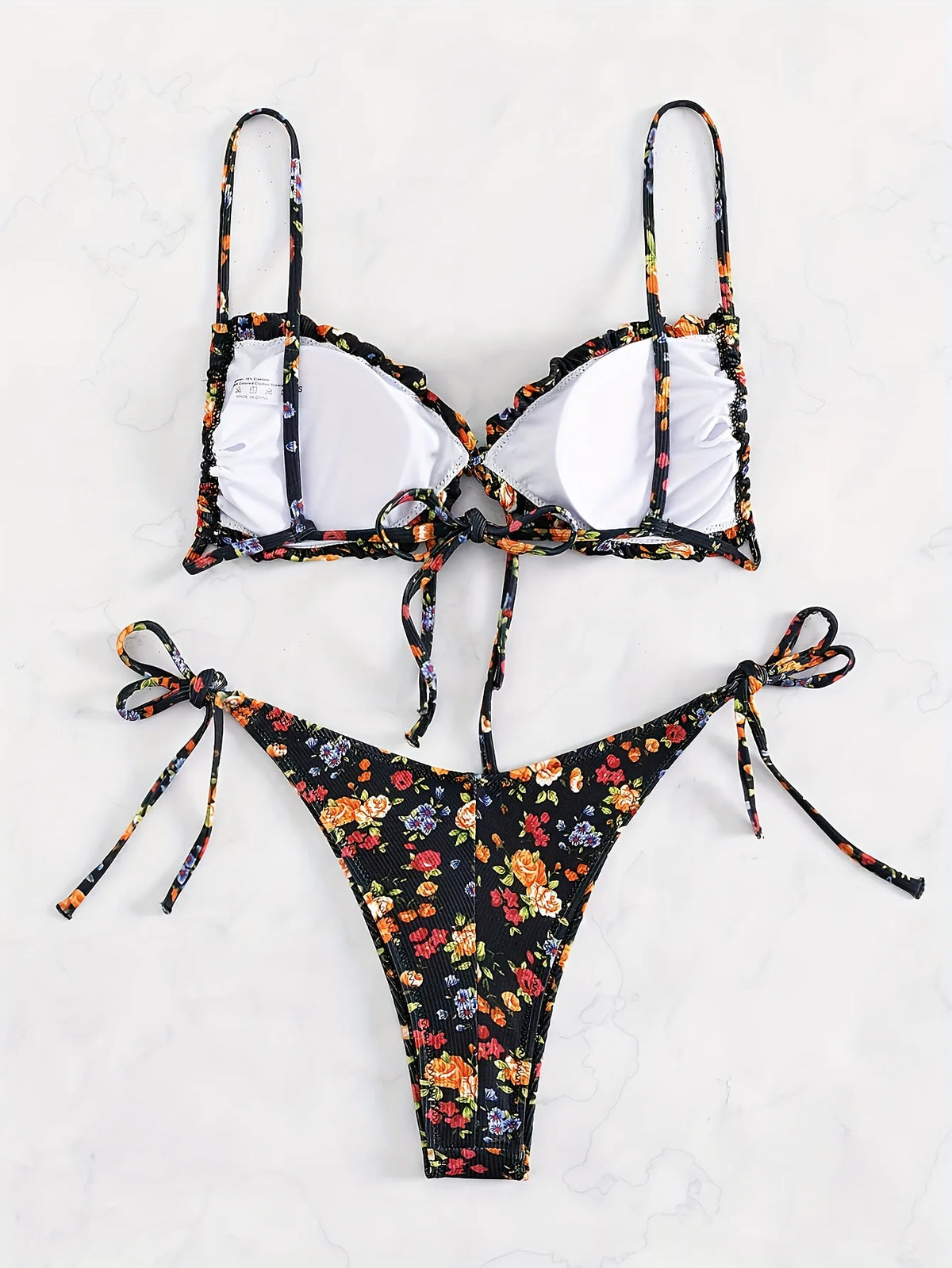 Sexy Floral Print Push Up Bikini Sets Women Swimwear Two Pieces Swimsuit Low Waist Bather Beach Bathing Suit Summer 2025 New