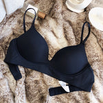 Seamless Underwear for Women Sexy Small Breast Push Up Bra Wireless Breathable Lingerie Backless Comfort Adjustable Brassiere