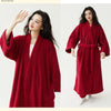 Fall Winter Unisex Couple Maxi Long Bathrobe Thick Soft Coral Velvet Beauty Flannel Warm Morning Robe for Men Women Loungewear