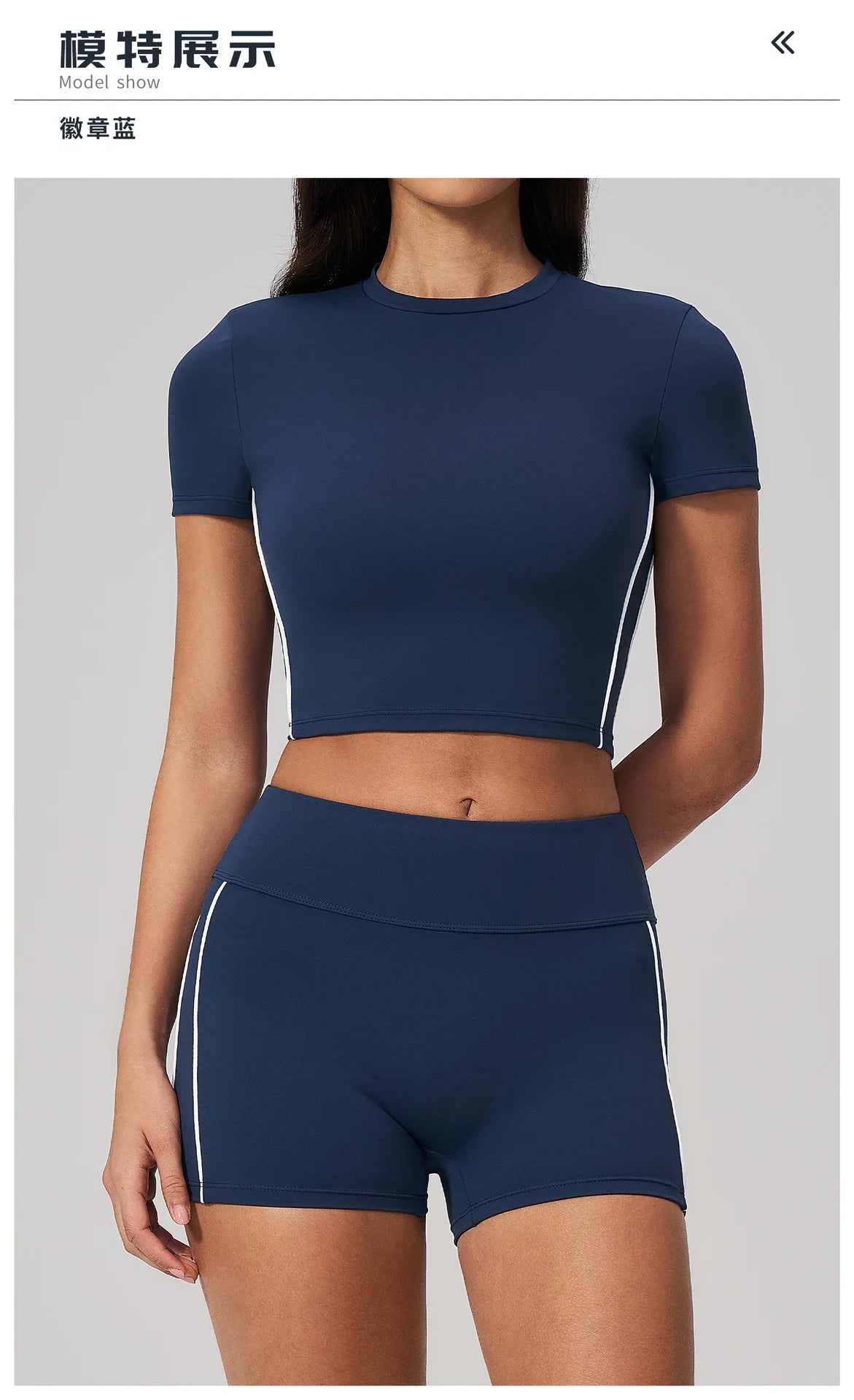 Color Contrast Yoga Suit Women Short Sleeve O Neck Sports T Shirts Tracksuit Outwear High Waist Shorts Gym Running Fitness Suits