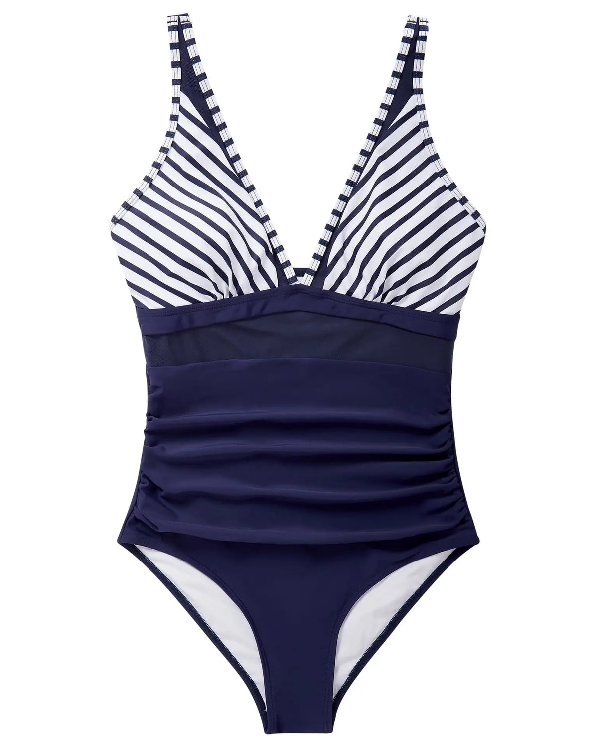 2024 Sexy One Piece Swimsuit Women Mesh Strappy Plunge Swimwear Tummy Control Bathing Suits Beach Wear Monokini Swimming Suit