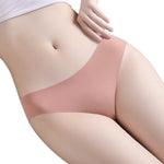 5PCS/Set Panties Women Seamless Underwear Low Rise Female Underpants Glossy Solid Color Briefs Comfort Invisible Underwear