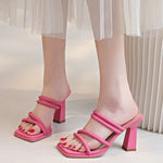 2026 Large Size Women's High HeelFaionable Pink Outdoor Wear Casual High-heeled shoes