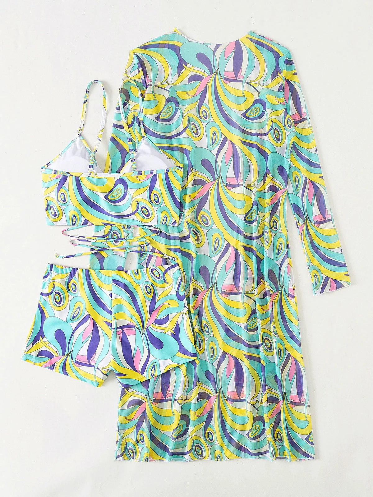 Sexy Print Bikini 2026 Women High Waist Swimsuit Cover Up Swimwear Female Lady Bathing Suit Swimming Summer Beachwear