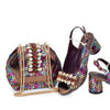 DoershowAfrican fashion Italian Shoes And Bag Sets For Evening Party With Stones SILVER Italian Handbags Match Bags! HFG1-1