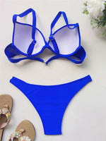 Sexy Red Push Up Swimsuits Women Bikinis Sets 2026 Mujer Swimwear Ruched High Cut Bathing Suit Biquinis Underwire Bikini Bathers