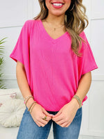 Women's Tops Summer Multi-Colour V-Neck Short Sleeve T-Shirt Casual Suit Loose Shirt Top Women's Clothing