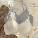 Women's Lace Bra Underwear Vest-Style Strips Beautiful Comfortable Bra Small Breasts Support Comfortable Wireless Underwear