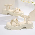 2026 New Women's Shoes Fashion Thick Sole Comfort Thin Strap Soft Sole Beach Sandalsfor Women