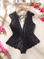 Temptation Deep V Neck Black Sheer Lace Matching Bra Set Curvy Women Lingerie For Confident Nights Special Full Figure