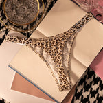 Cotton Sexy Women Panties Leopard Zebra Printed Seamless Girls Briefs Thong Girls G String Fitness Low Waist T-back Size S-XL