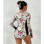 2026 Surfing Sport Swimsuit Long Sleeves Women One Piece SwimsuitSwimwear Solid Monokini Bathing Suit Tropical Bodysuit Female