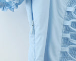Bowknot Ruffles Light Blue Midi Dress Women's Summer Off Shoulder Short Sleeve Beach Dress Drawstring White A-line Vestidos 2025