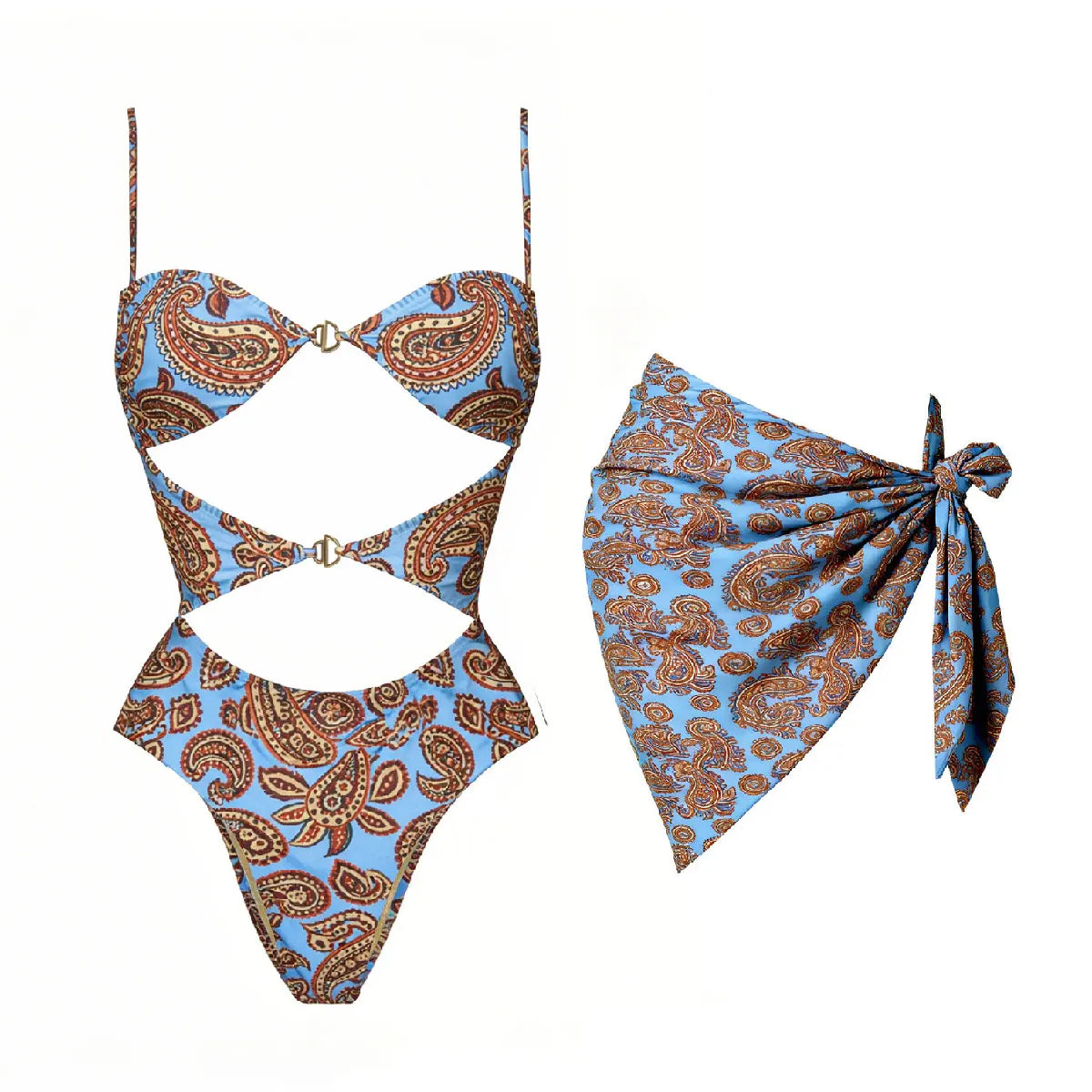 2026 3Pcs Bandeau Biquini Women Sexy Bikini Women Swimsuit Printed Swimwear Female Swim Suit Mini Skirt Bathingsuit Beachwear