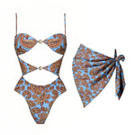 2026 3Pcs Bandeau Biquini Women Sexy Bikini Women Swimsuit Printed Swimwear Female Swim Suit Mini Skirt Bathingsuit Beachwear