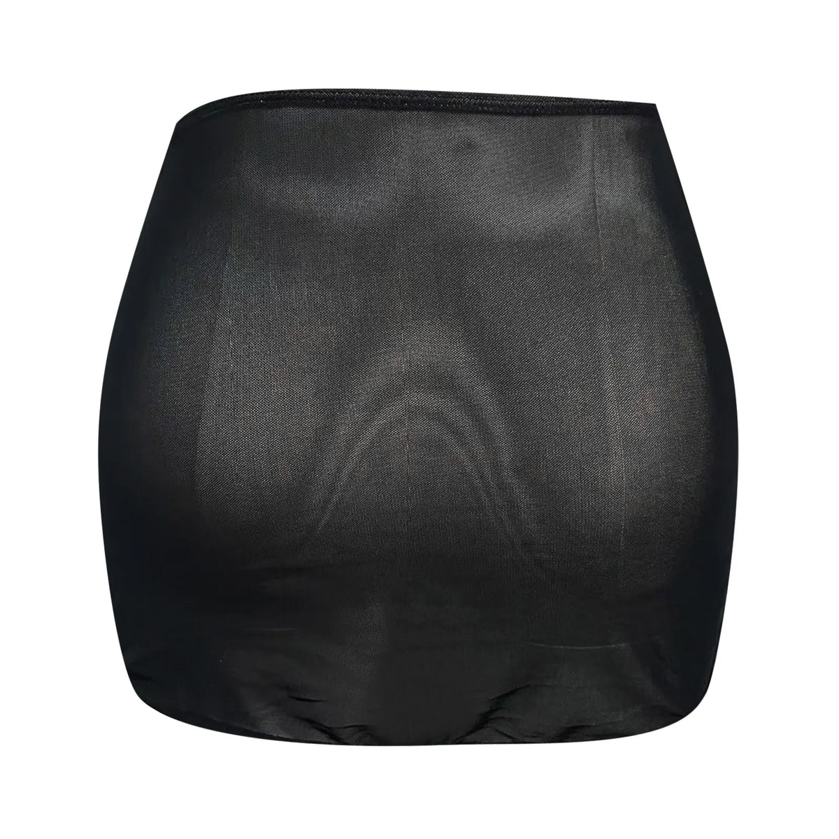Women Black Mesh Ruched Drawstring Skirt Sheer Bodycon Beach Cover Up Adjustable Side Tie Sarong Swimwear Sexy See Through Skirt