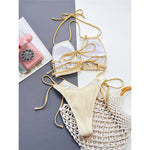 Sexy Wrinkled Tummy Cut Out Halter One Piece Swimsuit Women Swimwear Female High Leg Cut Monokini Bather Bathing Suit Swim K5607
