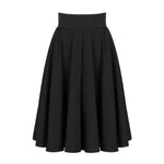 Women Skirt Elastic High Waist A-Line Style Skirt Solid Color Large Hem Skater Skirt Bohemia Style Skirts Women's skirt