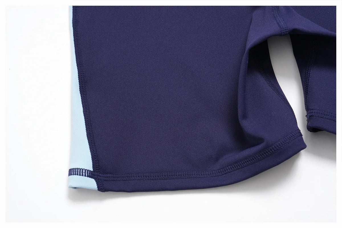 Summer New Yoga Sets Women Breathable Contrasting Color Short Sleeve Slim Sports T Shirts Training Running Shorts Fitness Suit