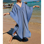 Greek Goddess Long Dress Batwing Sleeve Tunic Beach Cover Up Cover-ups Beach Dress Beach Wear Beachwear Kaftan Maxi Dress V4427