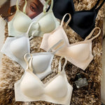 Seamless Push Up Bra for Women Sexy Lingerie Padded Wireless Underwear Support Bras Thin Shoulder Strap Comfort Intimates