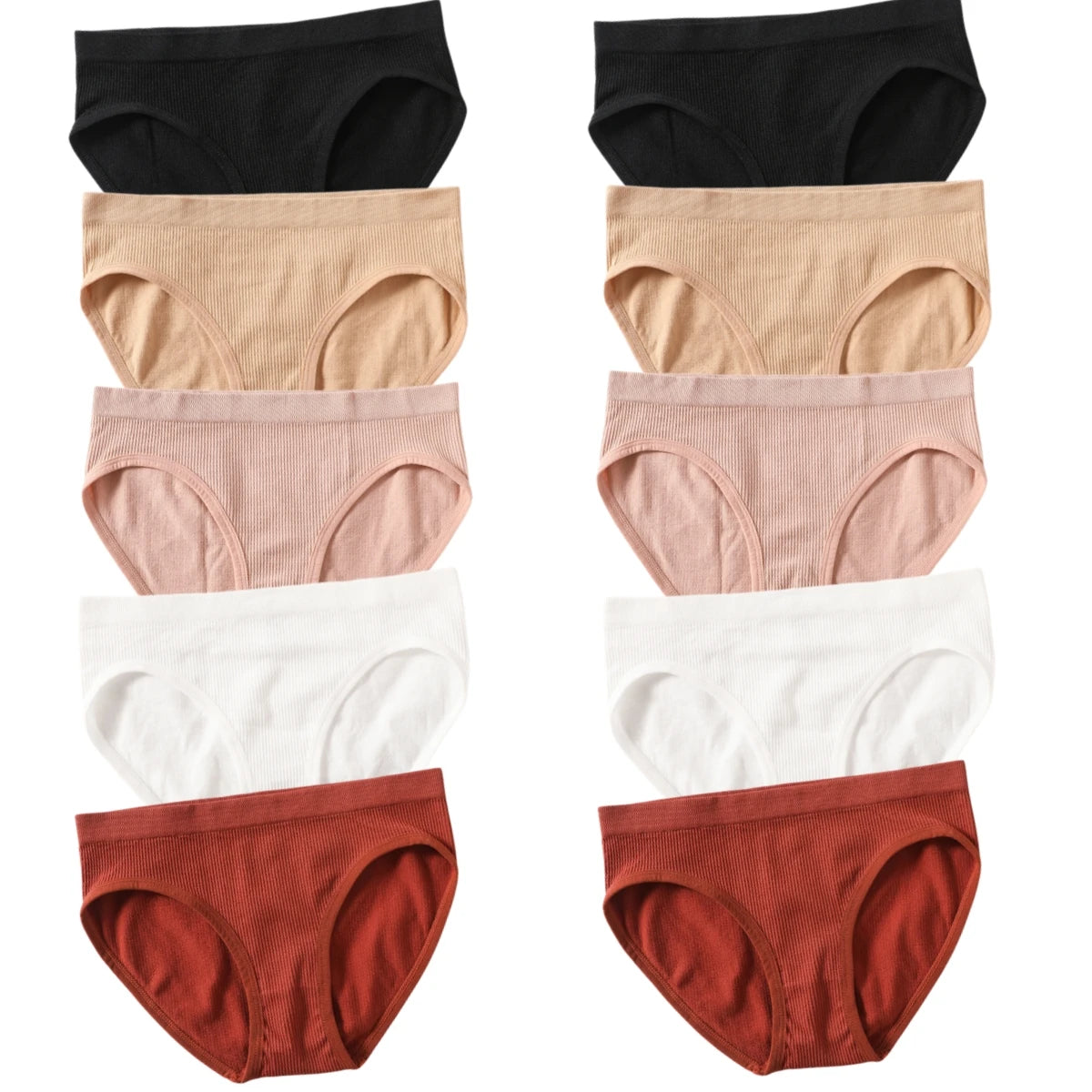 10Pcs/Set Seamless Panties Women Low Rise Panties Sports Briefs Underwear Comfort Underpants Female Sexy Lingerie