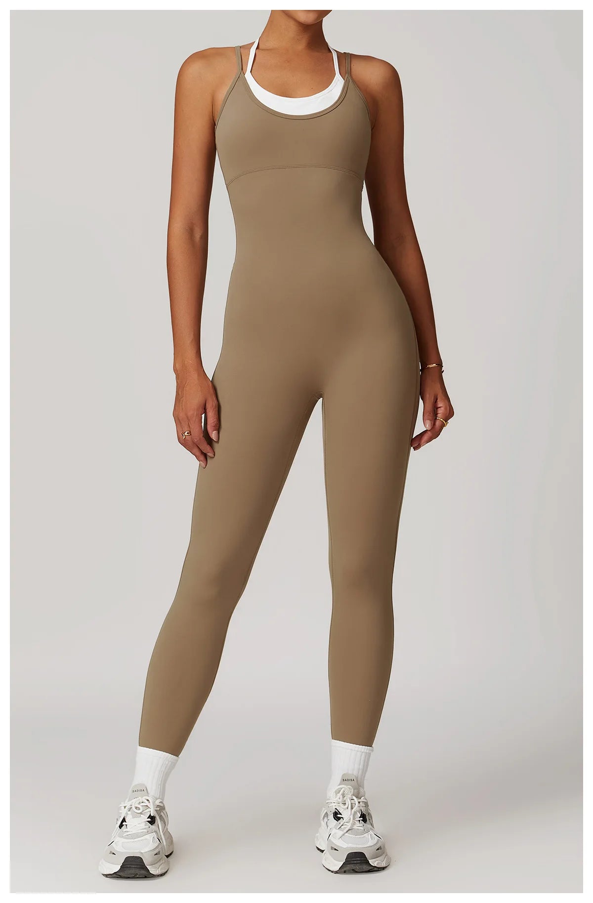 Yoga Jumpsuit Fake two color contrast halter sport jumps Women Push Up Gym Fitness Overalls Sport Outfit Sportswear Clothes 8843