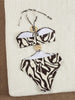 S - XL Leopard Printed Halter One Piece Swimsuit Cut Out Monokini Padded Bather Bathing Suit Swim Women Swimwear Female K8109