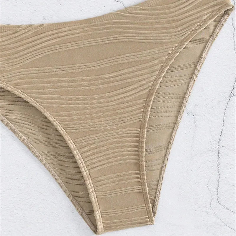 Bra Cup Bikinis 2025 Swimsuit Women Wrinkled Swimwear Two Pieces Bikini Set Push Up Female Beach Wear Pool Bather Swimming Suit
